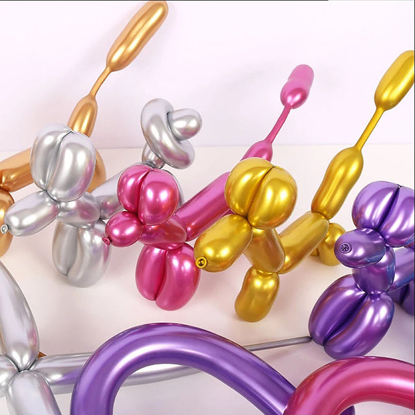 Chrome Latex Twisting Balloons Metallic Magic Balloon Birthday Party