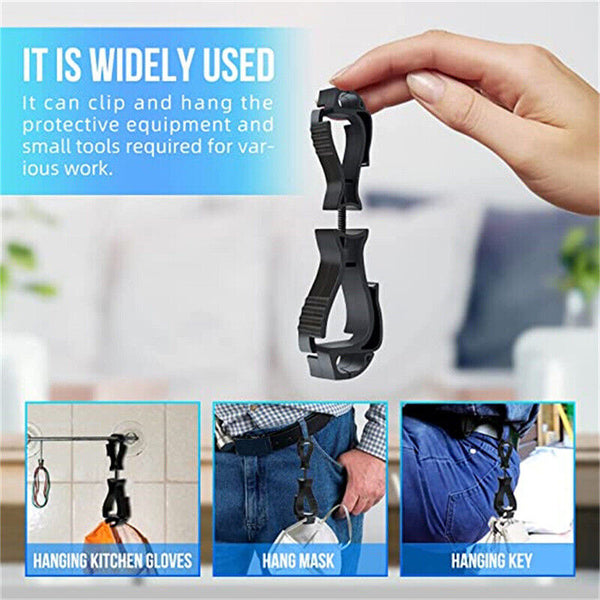 UP30X Interlock Glove Clip Holder Guard Safety Carabiner Hook Work Clamp Grabber