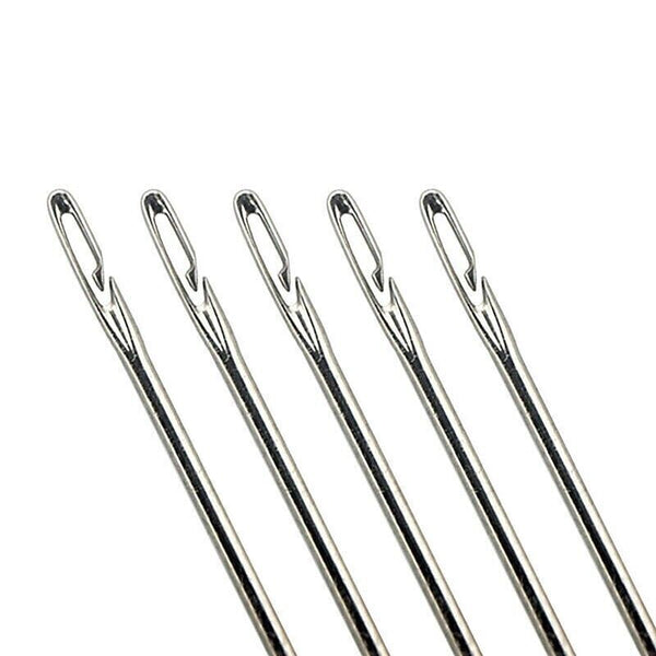 Stainless Steel Self-threading Needles Opening Hand Sewing Needles Darning Set