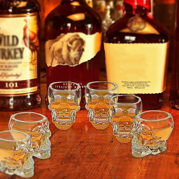 4/8pcs Crystal Skull Head Shot Glass Cup Vodka Cup champagne Glass Drinking Part