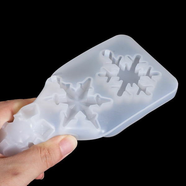 2X Silicone Snowflake Cake Mould Resin Epoxy Jewelry Making Mold DIY Craft Tool