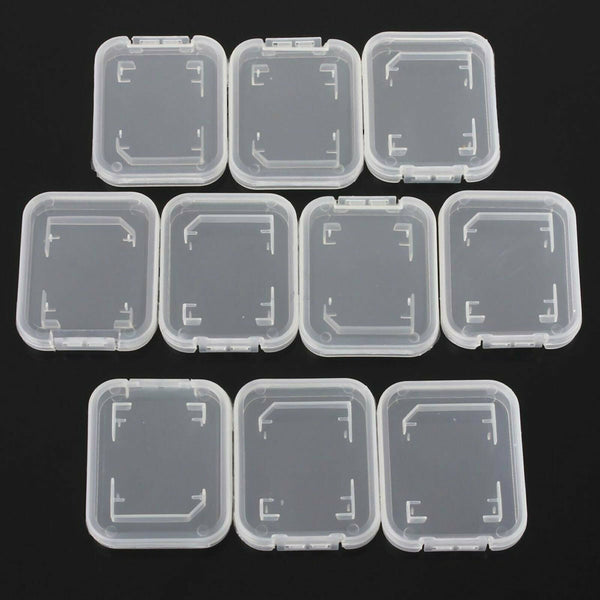 For SD SDHC Memory Card Holder Transparent Storage Case Plastic Box New