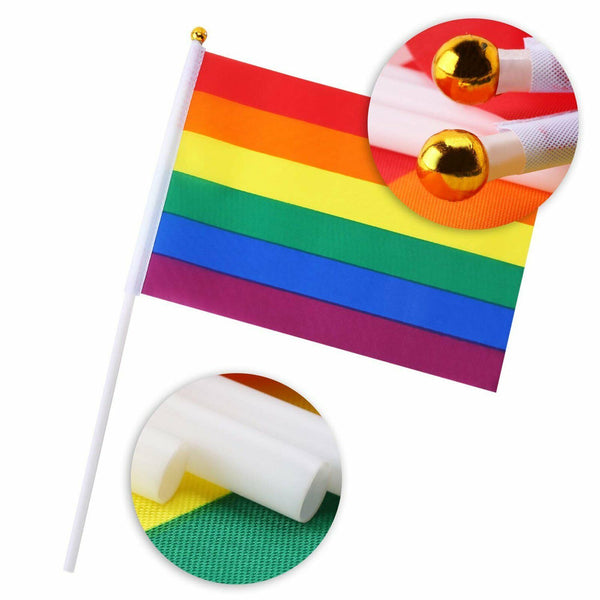 20PCS Rainbow String Flag Gay 5.5M +3x flag Lesbian Pride LGBT Mardi Gras Banner