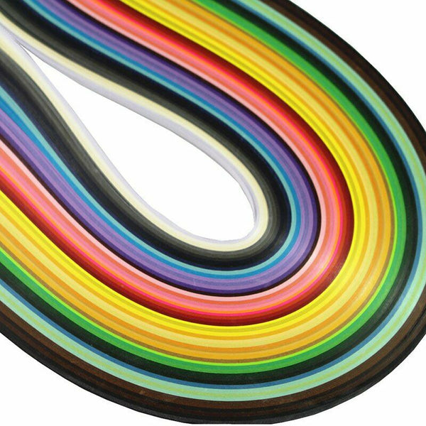 500Pcs 5mmX 35mm Strips Quilling Paper Mixed 50 Colours DIY Craft Kits Scrapbook - Lets Party