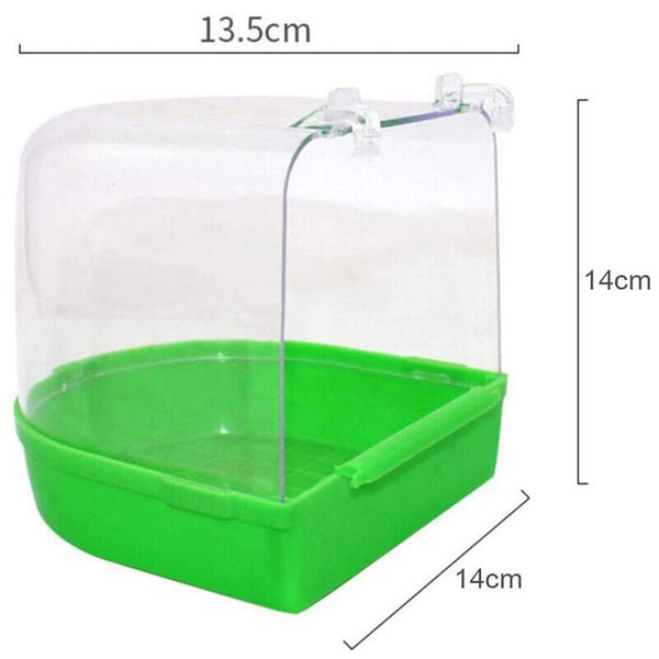 Bird Water Bath Tub For Pet Cage Hanging Bowl Parrot Birdbath Pet Cleaning AU