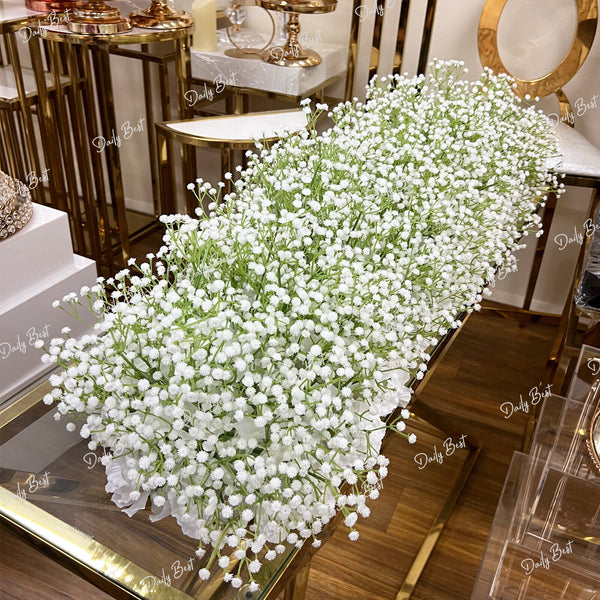 1.2M Artificial Baby Breath Rose Flower Runner Arrangement Centerpieces Wedding