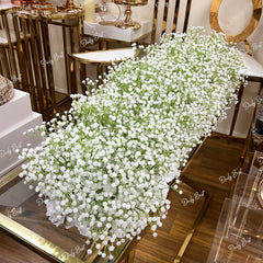 1.2M Artificial Baby Breath Rose Flower Runner Arrangement Centerpieces Wedding