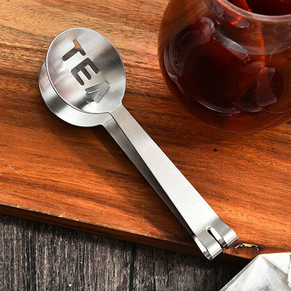 Tool Tea Bag Drying Decorative Kitchen Stainless Steel Teabag Squeezer Tongs