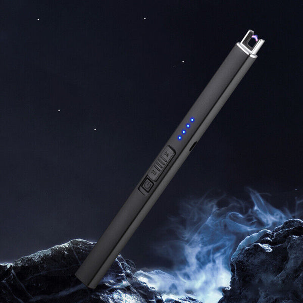 Electric Rechargeable Flameless USB Lighter Candle BBQ Windproof Kitchen Tool AU