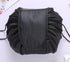 Black Lazy Cosmetic Bag Printing Drawstring Makeup case Storage Bag Portable Travel - Lets Party