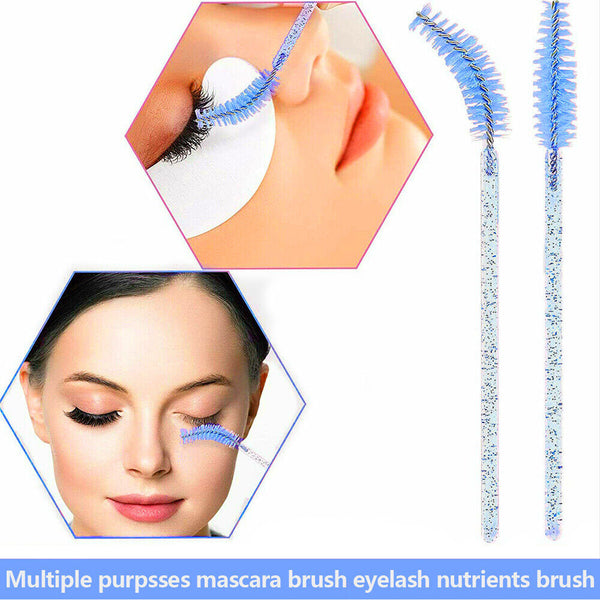 Blue New Disposable Eyelash Brush Applicator Extension Mascara Wands - Lets Party