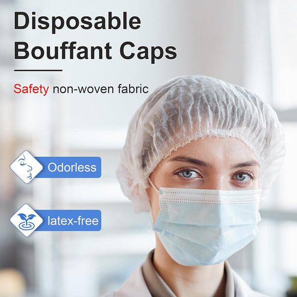 1000Pcs Hair Net White Disposable Elastic Hair Cap for Beauty Salon Spa Food