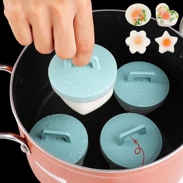 4PCS Boiled Egg Boiler Cups Cooker Poacher Steamer without Shell Sep08