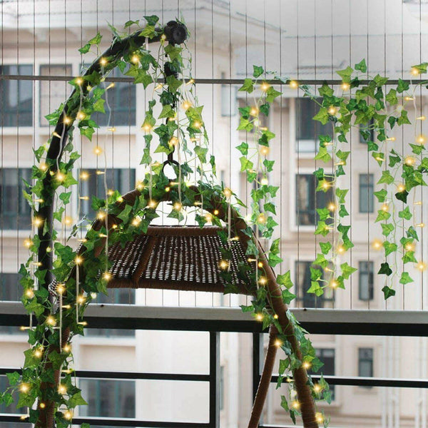12PCS 3M LED Artificial Ivy Flower 3M Fairy String Lights Garland Wedding Xmas