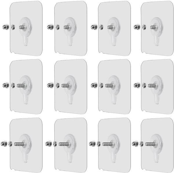 10x Punch-Free Self Adhesive Screw Sticker Wall Hanging Sucker Hook Nail Holder