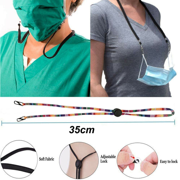 Sunglasses Strap Eyeglass Chain Reading Glasses Neck Cord+Waterproof Mask Case