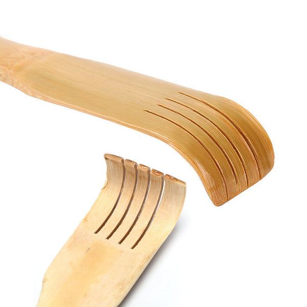 5PCS Long Reach Wooden Bamboo Scratch Back Scratcher Body Massage Itchy Relieve
