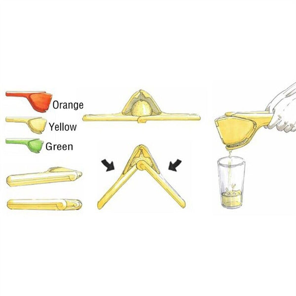 Press Hand Squeezer Fold Manual Squeeze Lemon Juicer Orange Citrus Juice Maker