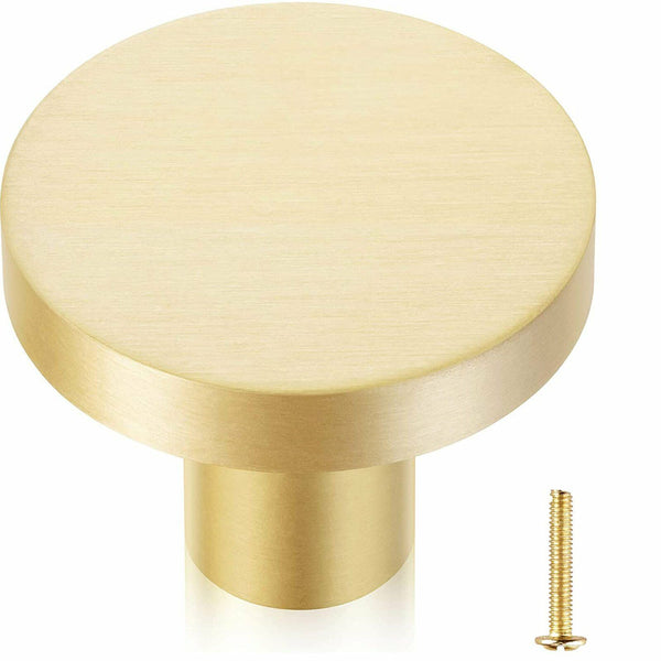 4-20X 25MM Kitchen Knobs Cabinet Pulls Handles Cupboard Drawer Furniture Brass