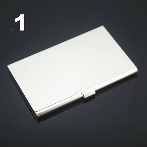 1/4X Stainless Steel Business Card Holder ID Name Credit Case Cover Metal Silver