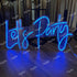 90cm Let's Party RGB LED Neon Lights Colour Changing Sign Board Wedding Event De