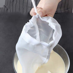 Micron Reusable Nylon Fine 200 Mesh Food Strainer Filter Bag for Nut Milk Coffee