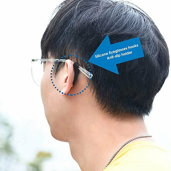 Anti-Slip Tip Ear Grip Silicone Hook Glasses Spectacle Holder Sports Temple AU