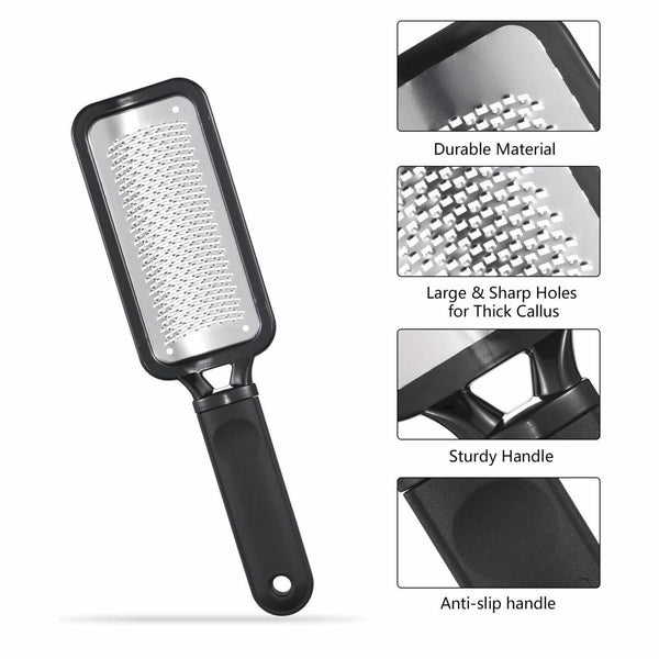 White Stainless Steel Foot File Scraper Grater Pedicure Rasp Callus Remover Tool - Lets Party