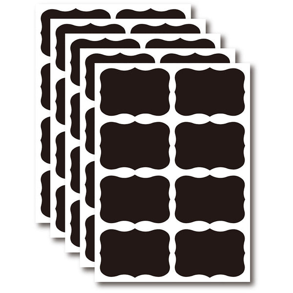 Blackboard Chalkboard Labels and 2x Chalk Pen Kitchen Jar Craft Stickers