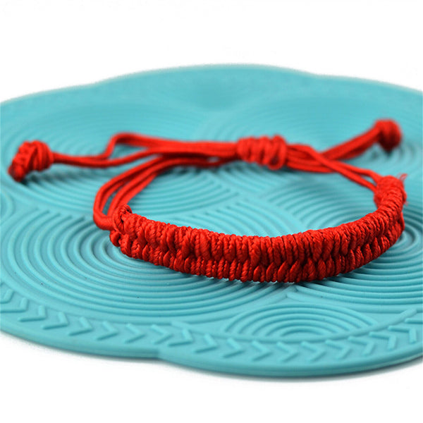 10 Handmade Lucky Red String Tibetan Woven Braided Protection Bracelet Adjustabl - Lets Party