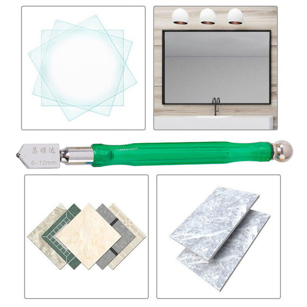 3PCS 3-12mm Glass Cutter Oil Feed Tungsten Carbide Alloy Cutting Glazing Tool AU