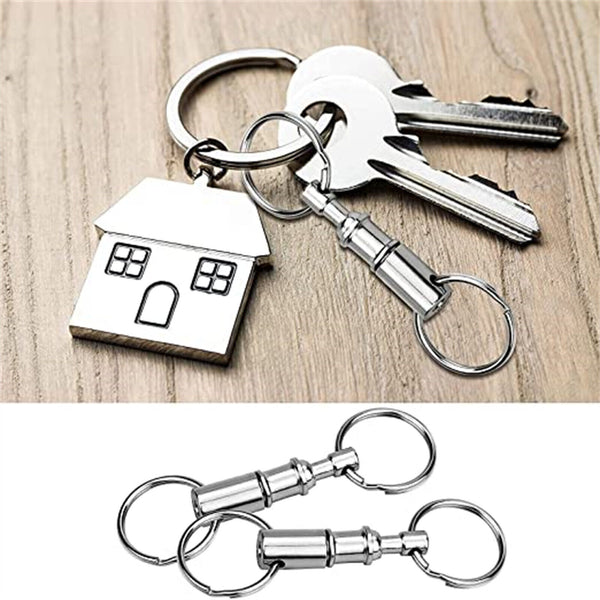 16PCS Detachable Quick Release Removable Keyring Keychain Key Ring Pull Apart AU