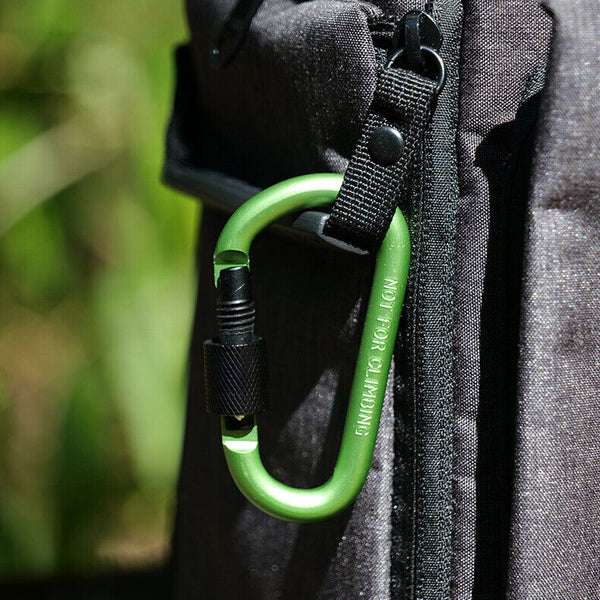 Aluminum Snap Hook Carabiner D-Ring Screw Key Chain Clip Lock Camping Keyring