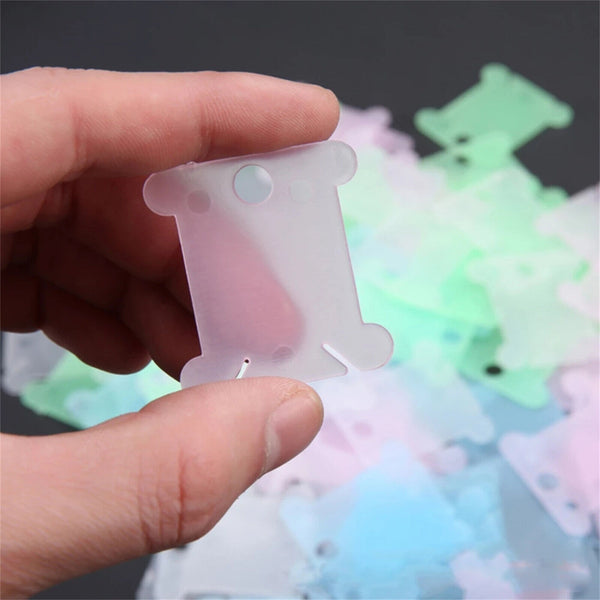 240pcs Cross Stitch Thread Winder Plastic Bobbins Embroidery Floss Craft Storage