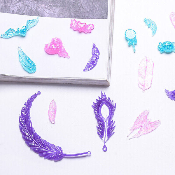Resin Casting Mould Feather Molds for Jewelry Pendant Silicone DIY Making Wing