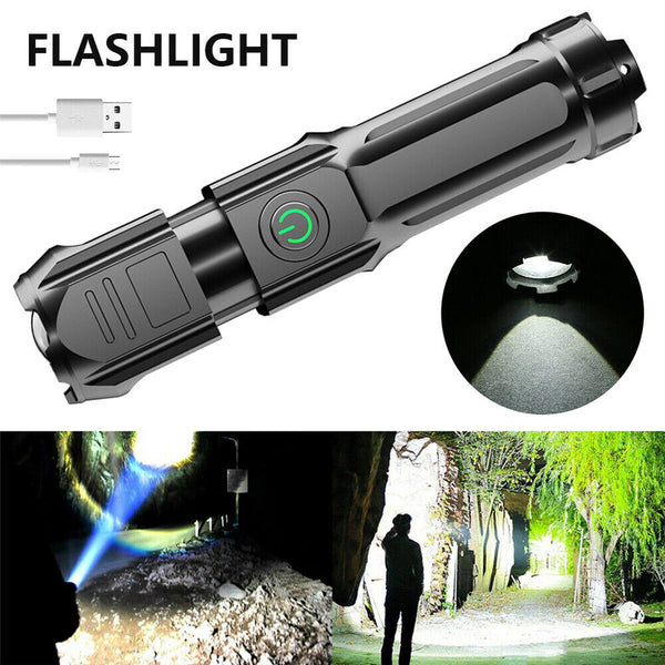 Waterproof USB Rechargeable 990000LM CREE LED Tactical Flashlight Torch Zoomable