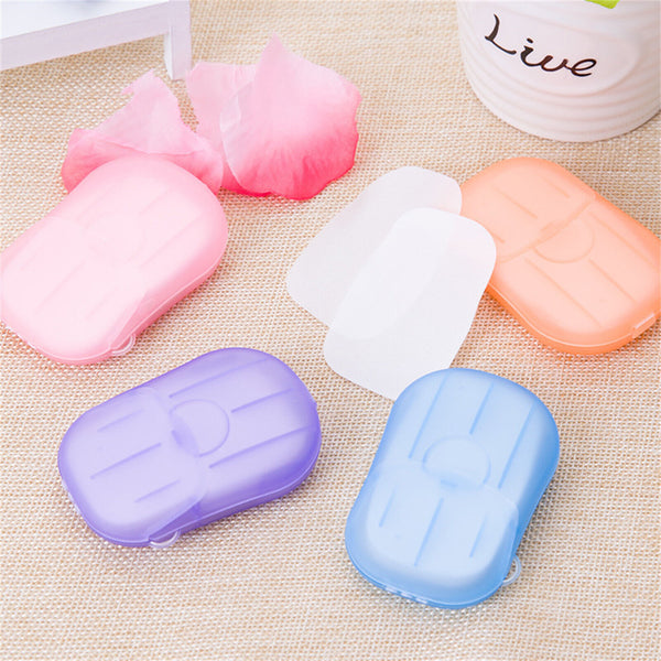 Up To 10boxes Portable Washing Slice Sheets Hand Bath Travel Scented Paper Soap