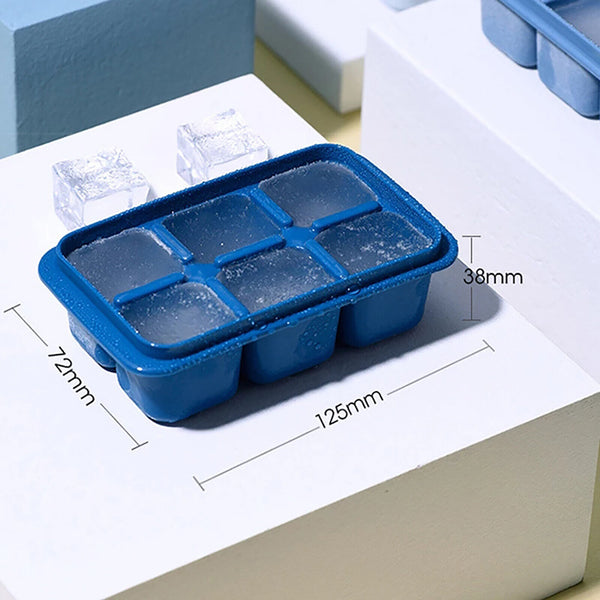 3PCS Whiskey Plastic Ice Cube Tray Mould Large Mold Giant Square With Lid DIY AU