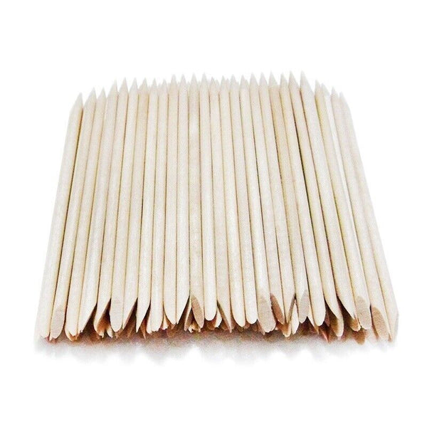 100PCS Nail Wooden Cuticle Pusher Remover Sticks Nail Art Manicure For Nail