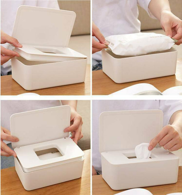 Tissue Box Cover Holder Dispenser Plastic Wet Covers Paper Holders Organiser AU