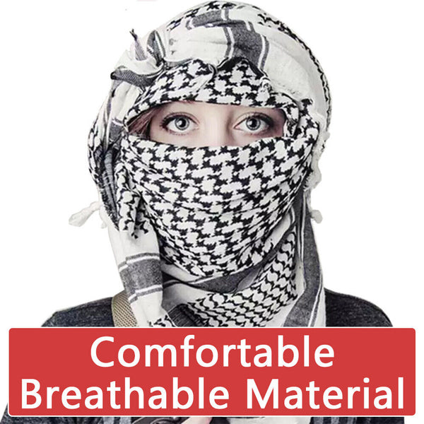 Arab Keffiyeh Shemagh Arab Army Neck Scarf Kufiya Arafat Cotton Military Scarf