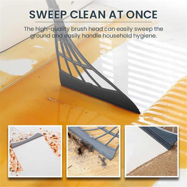 Multi function Magic Broom Sweeper Mop Wiper Scraper Dust Floor Rubber Cleaning