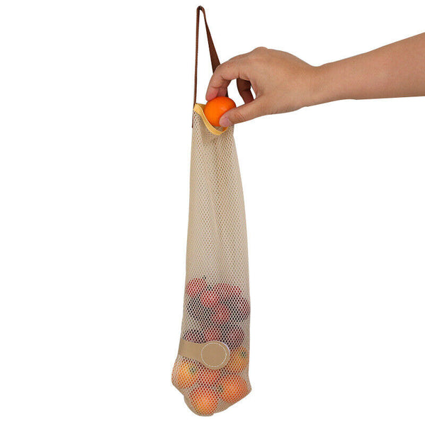 Vegetable Food Storage Bag Onion Garlic Hanging Bags Hollow Breathable Mesh Bag