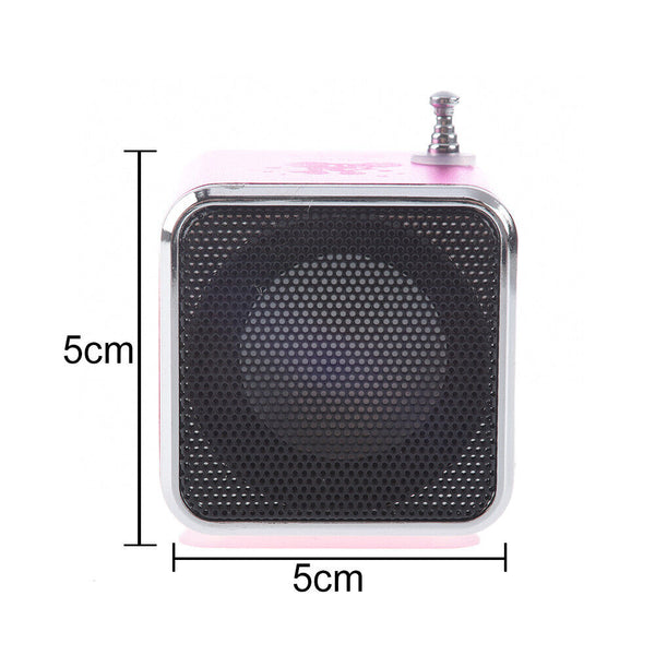 Stereo Speaker USB FM Mini Digital TF Rechargeable Radio Portable Player MP3