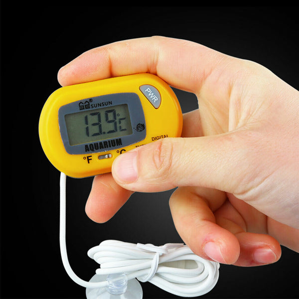 Reptile Aquarium Digital Thermometer Marine Fish Tank LCD Terrarium Frog Gauge