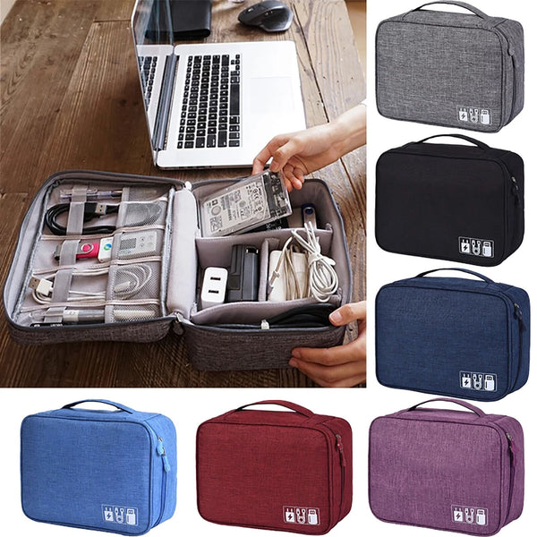 New Electronic Accessories USB Travel Case Storage Charger Cable Organizer Bag