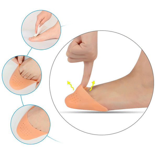 1-10PCS Silicone Gel Toe Protector Soft Pad Cushion Cover Pain Relief Foot Care - Lets Party