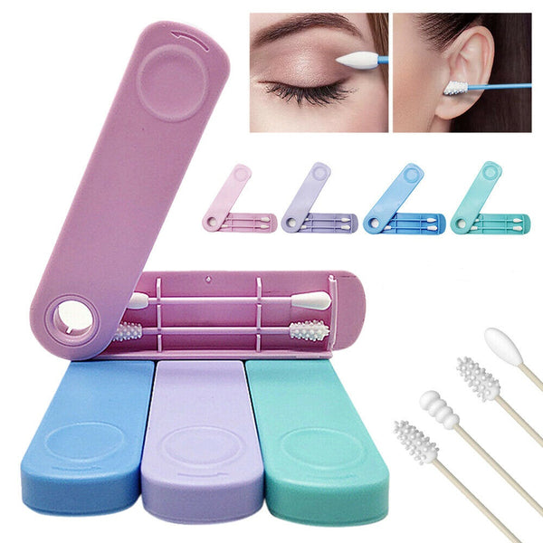 Reusable Cotton Swab Ear Cleaning Cosmetic Safety Silicone Cotton Buds Sticks - Lets Party