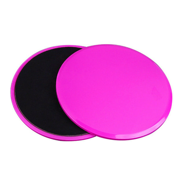 2x Gliding Sliding Discs Core Sliders Gym Yoga Fitness Exercise Workout Training - Lets Party