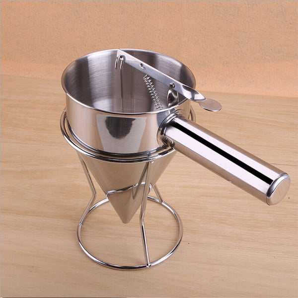 Stainless Steel Donut Cupcake Waffle Batter Funnel Pancake Dispenser Baking Tool - Lets Party